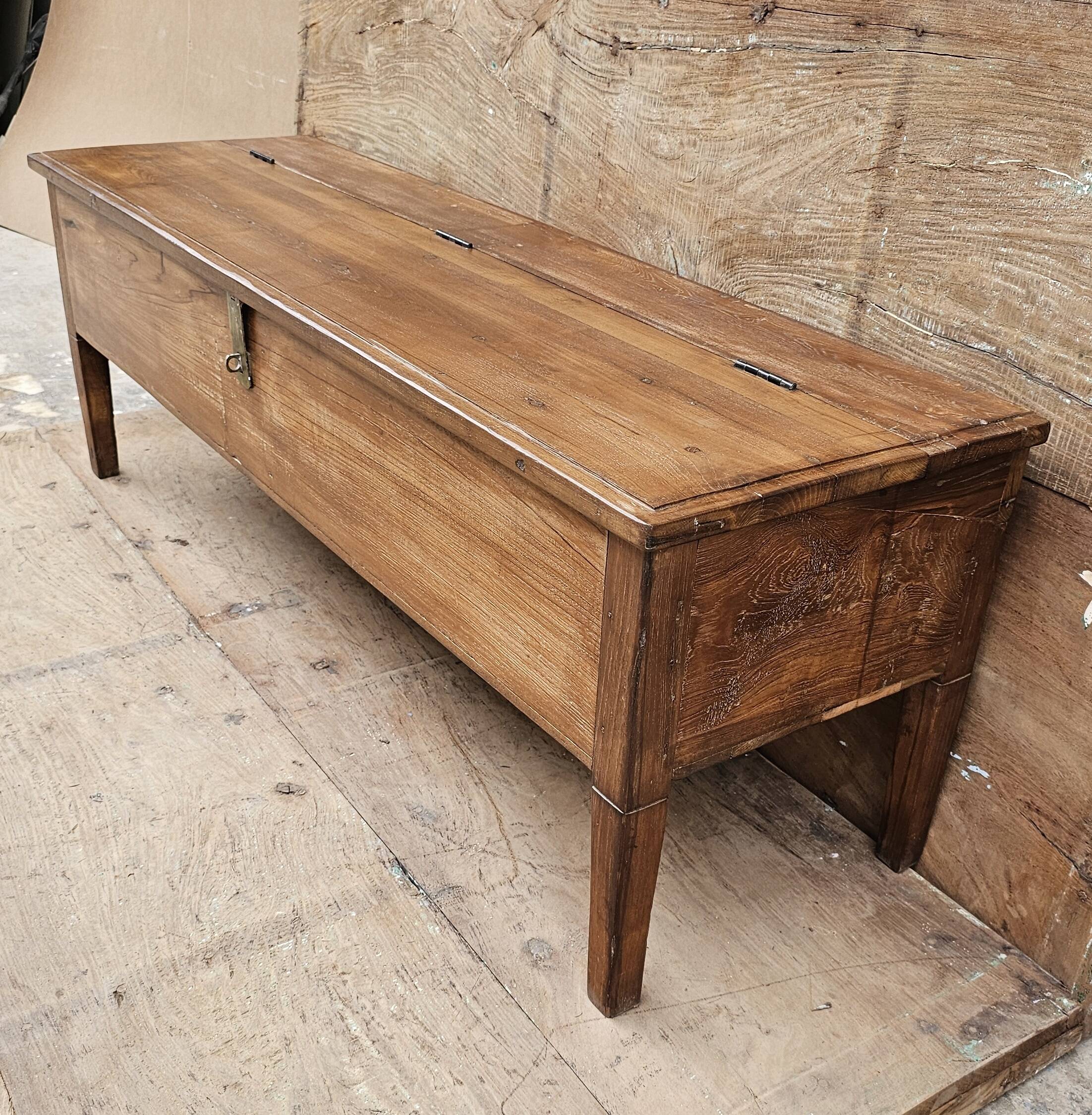 Old bench - Burmese teak chest