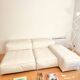 Living Divani Extrasoft sofa in white leather, new condition
