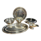 Tableware / silver plated metal / Shaped pieces (O): 6 pieces