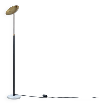 Lampadaire téléscopioque marbre et laiton circa 1980