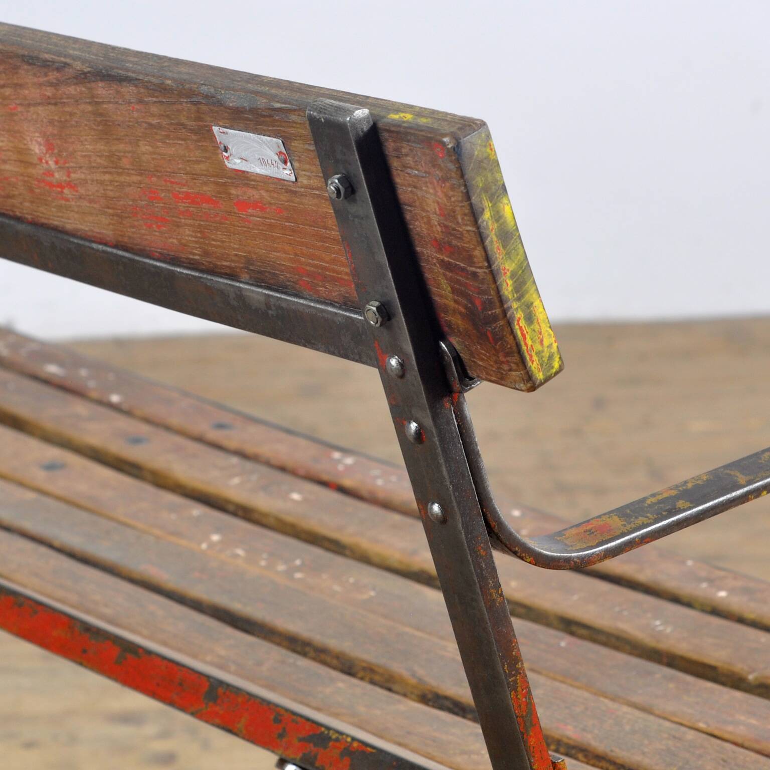 Riveted Iron Park Bench 1920's