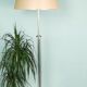 Lampadaire laiton et verre 80'