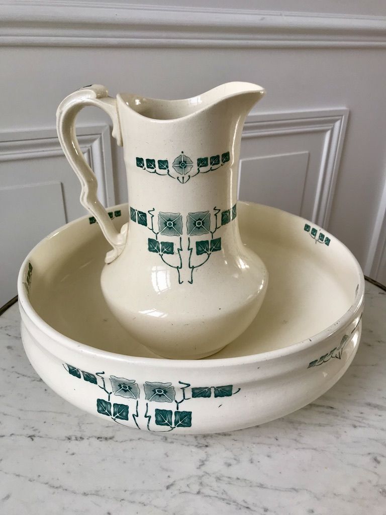 Toilet service in Iron Earth patterned "Brazza" 30-40s
