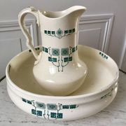 Toilet service in Iron Earth patterned "Brazza" 30-40s