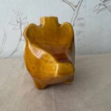 Handmade ceramic solifiore in the shape of a hedgehog