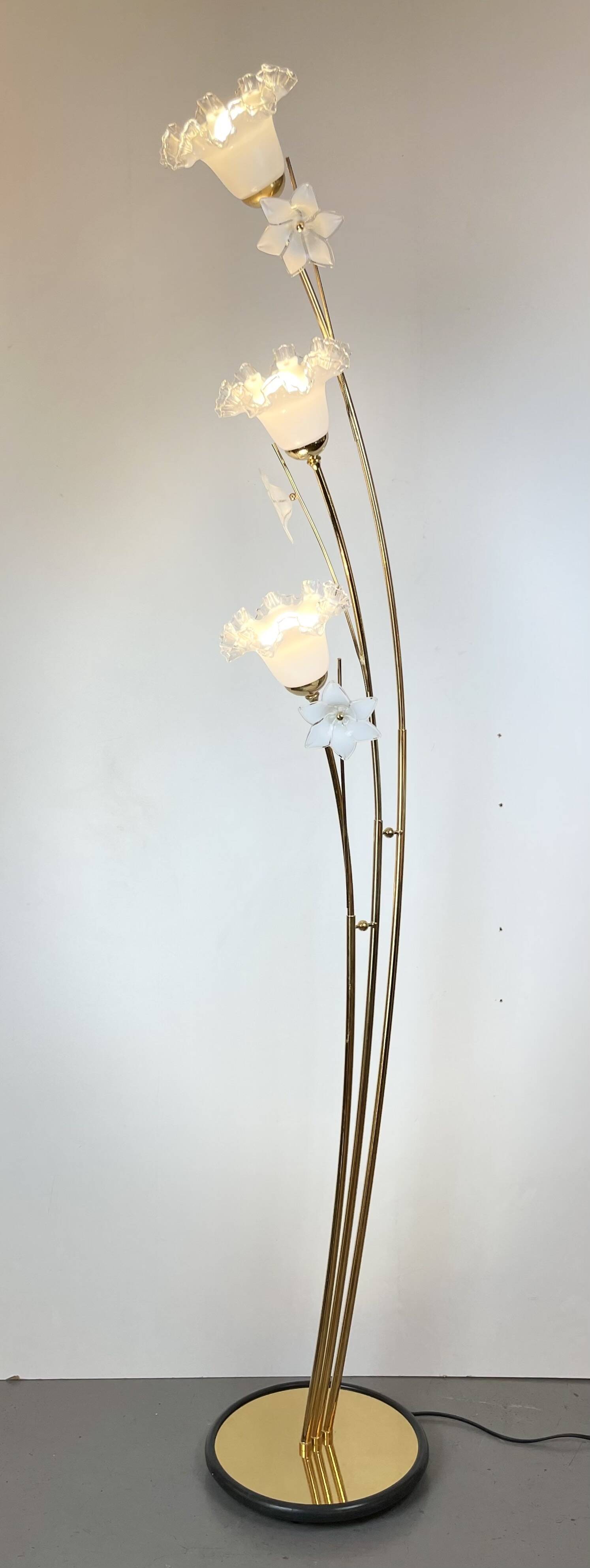 Golden Murano Floor Lamp, 1980s