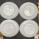 Set of 4 vintage plates with fish decor