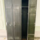 Industrial wardrobe, metal cabinet with 3 doors.