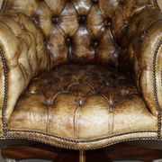 Chesterfield executive armchair in aniline leather