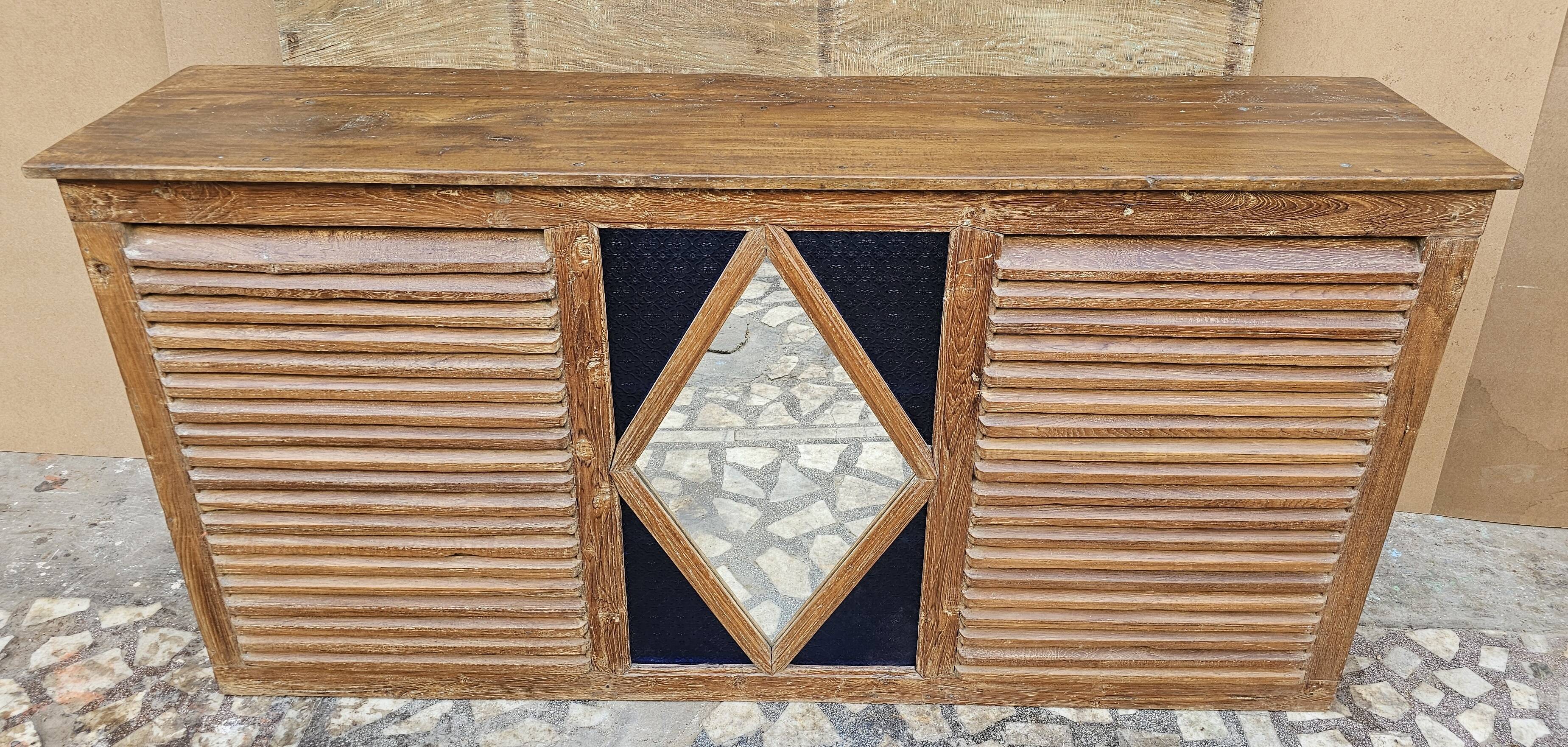 Old teak shop counter from Burma.