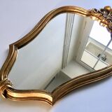 Mirror rocked carved and gilded wood 30x45cm