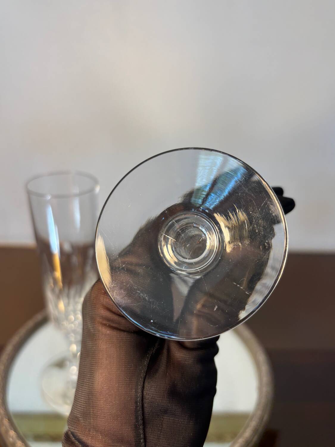 2 verres à champagne Baccarat m. Richelieu