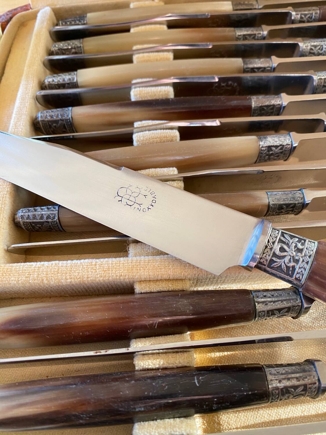 Box of 24 horn knives