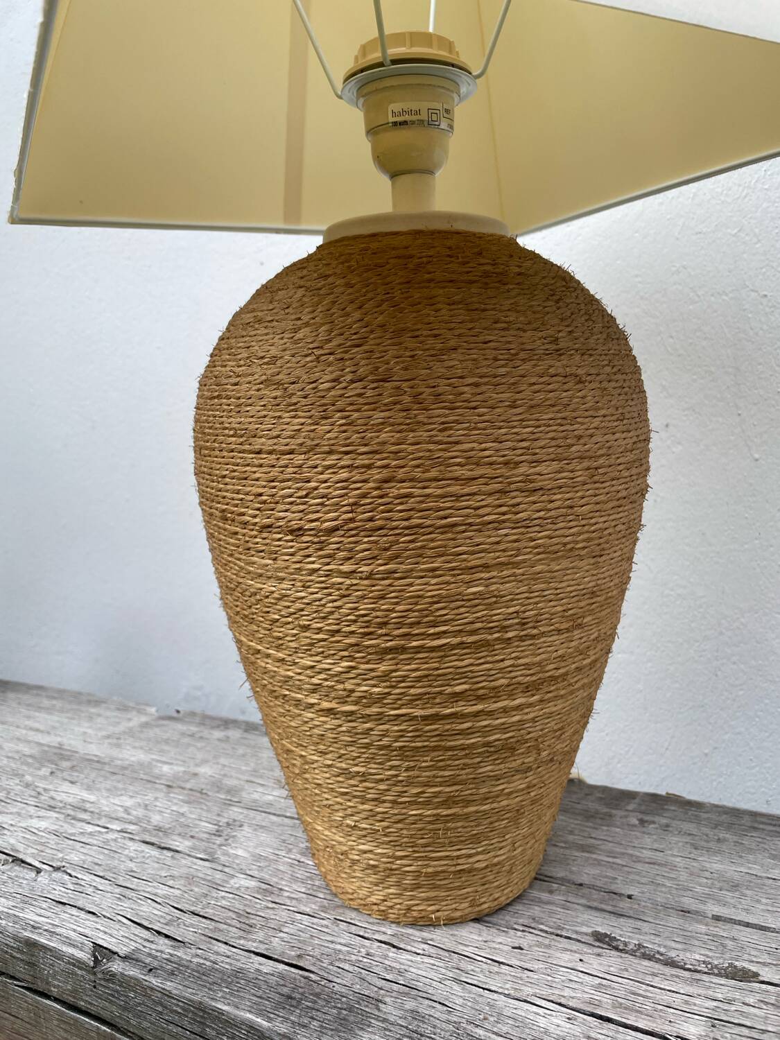 Habitat vintage rattan lamp