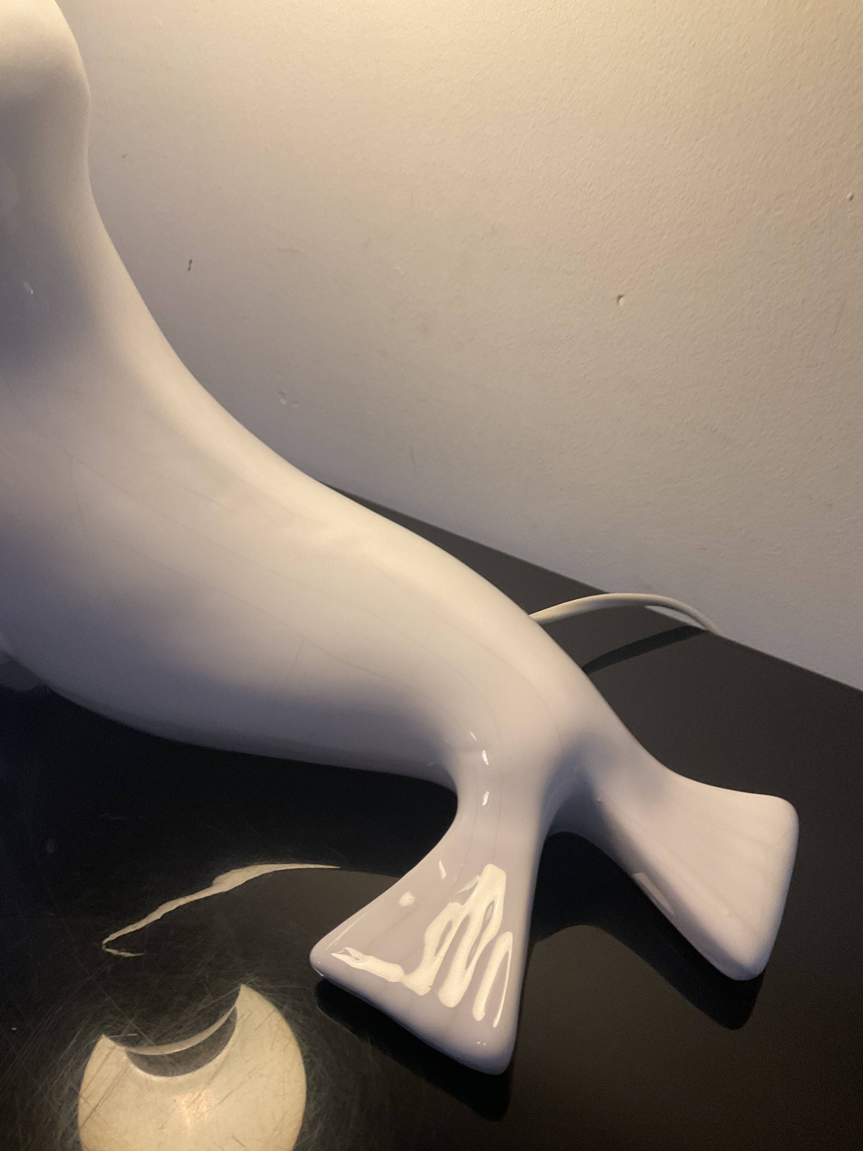 Lampe Otarie vintage en céramique de Delfts années 60