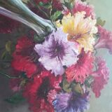 Pair of paintings of flowers