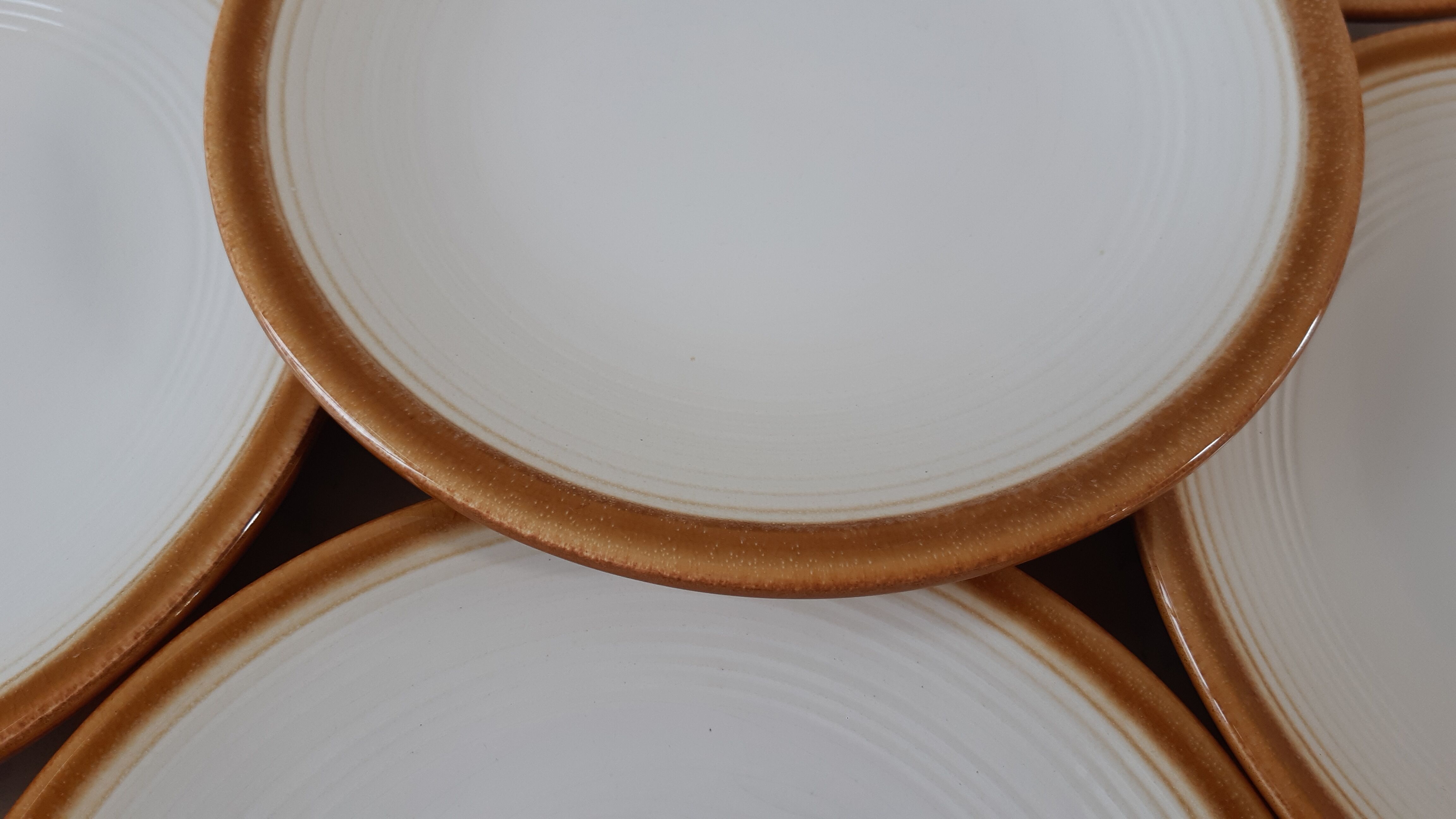 Lot de 6 assiettes à dessert Salins modèle "Tolosa" années 50-60
