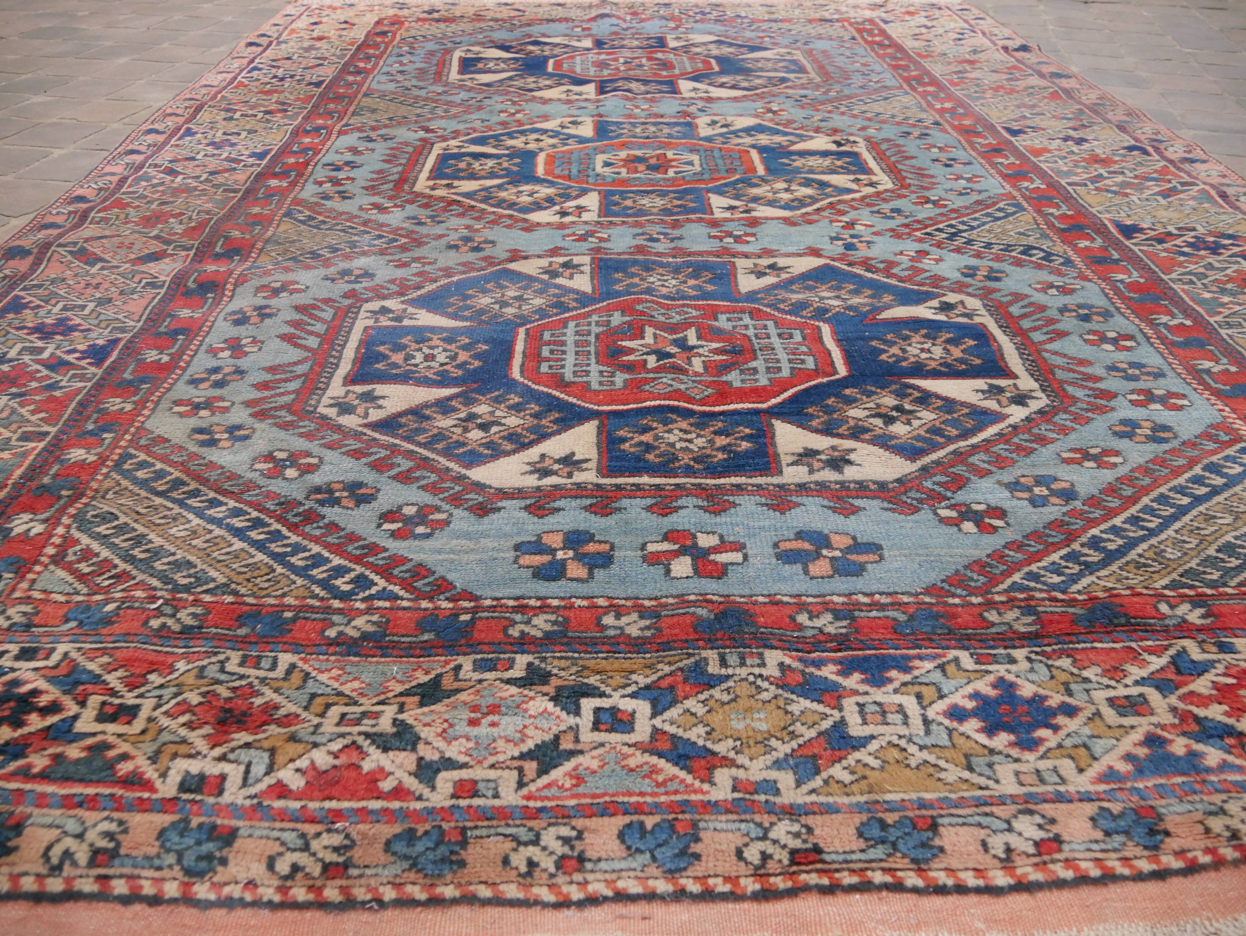 Oriental carpet handmade Turkish Vintage Bergamo