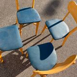 Set of 4 green bistro chairs