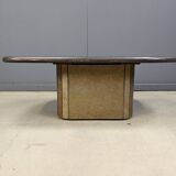 Brutalist slate stone coffee table, 1980s