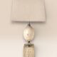 Travertine lamp by Philippe Barbier