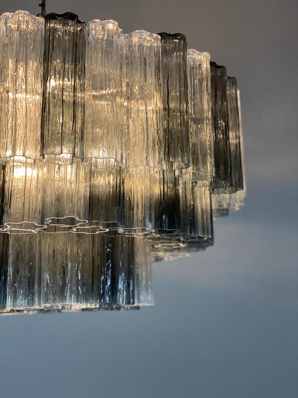 Venetian Lustre In Murano Glass Grey/Blue And Transparent
