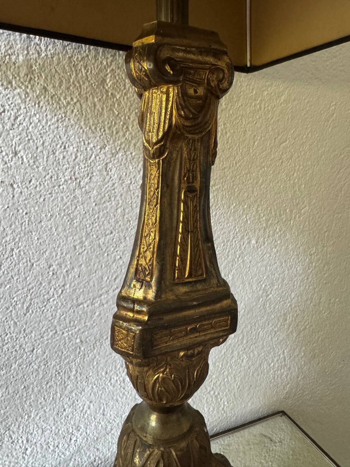 Antique church candlestick lamp