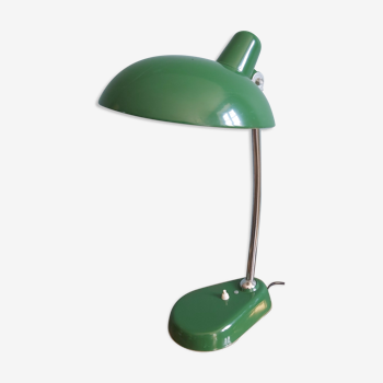 Lampe de bureau vintage 50cm en métal laqué vert années 70