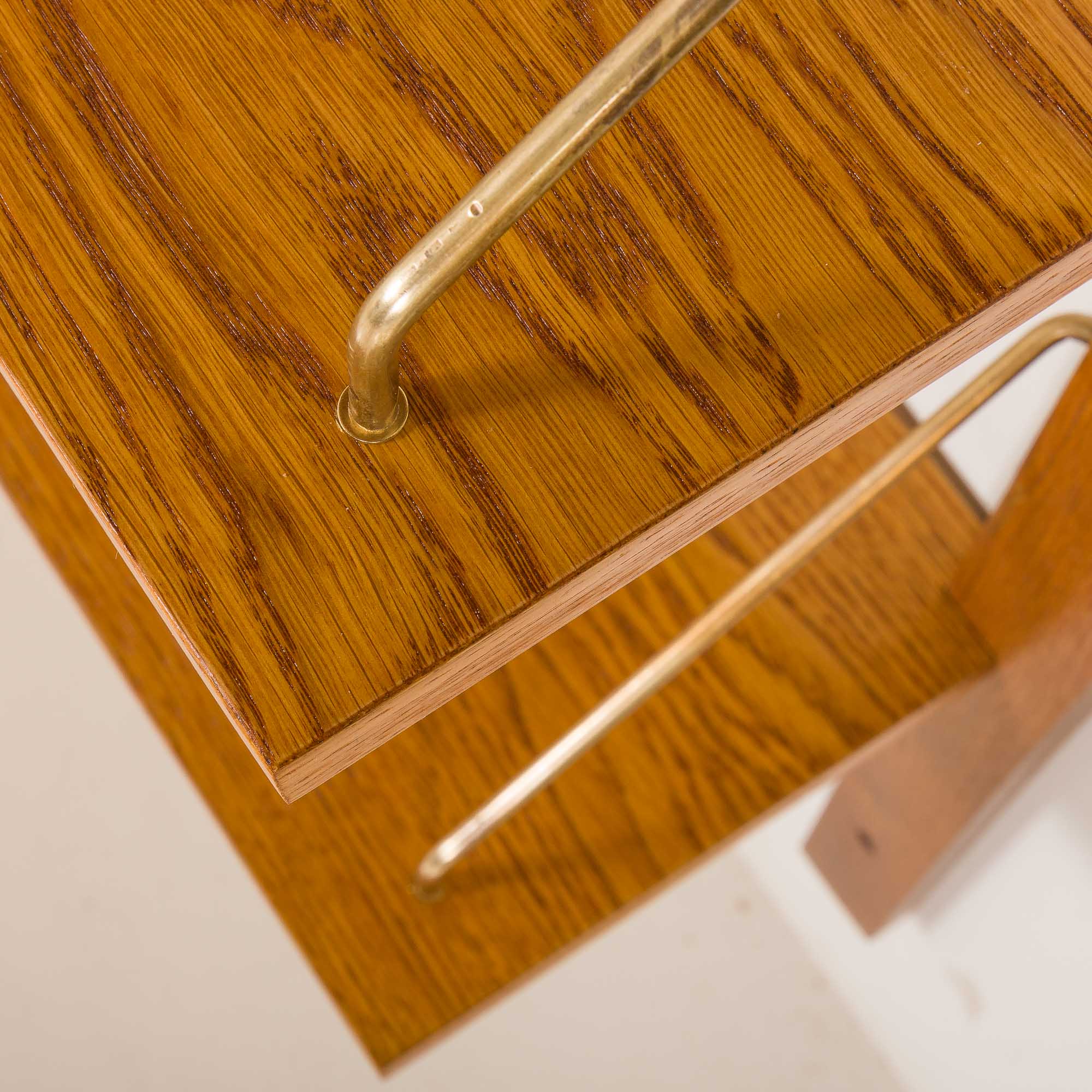 Scandinavian vintage shelving unit in oak, 1960s