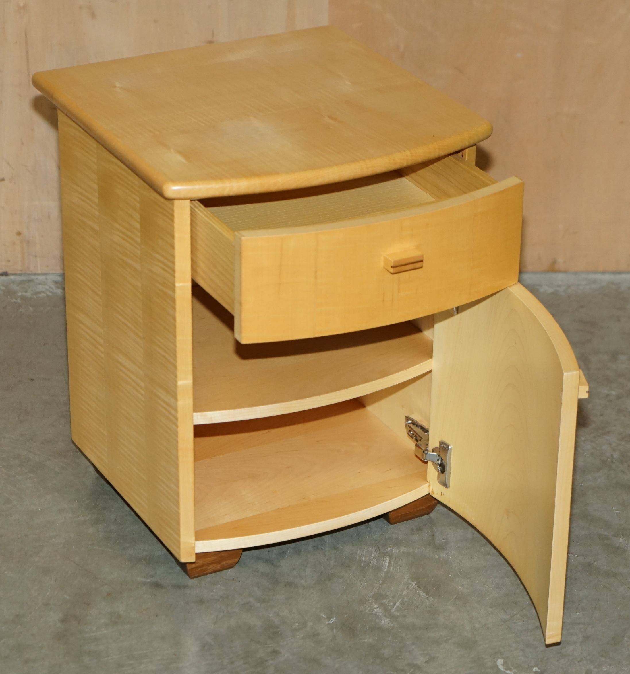 Baxter & Lee birch commode and side tables - Art Deco
