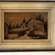 Pyrographed Alpine Table - Mid-Century Folk Art - Chalet Atmosphere