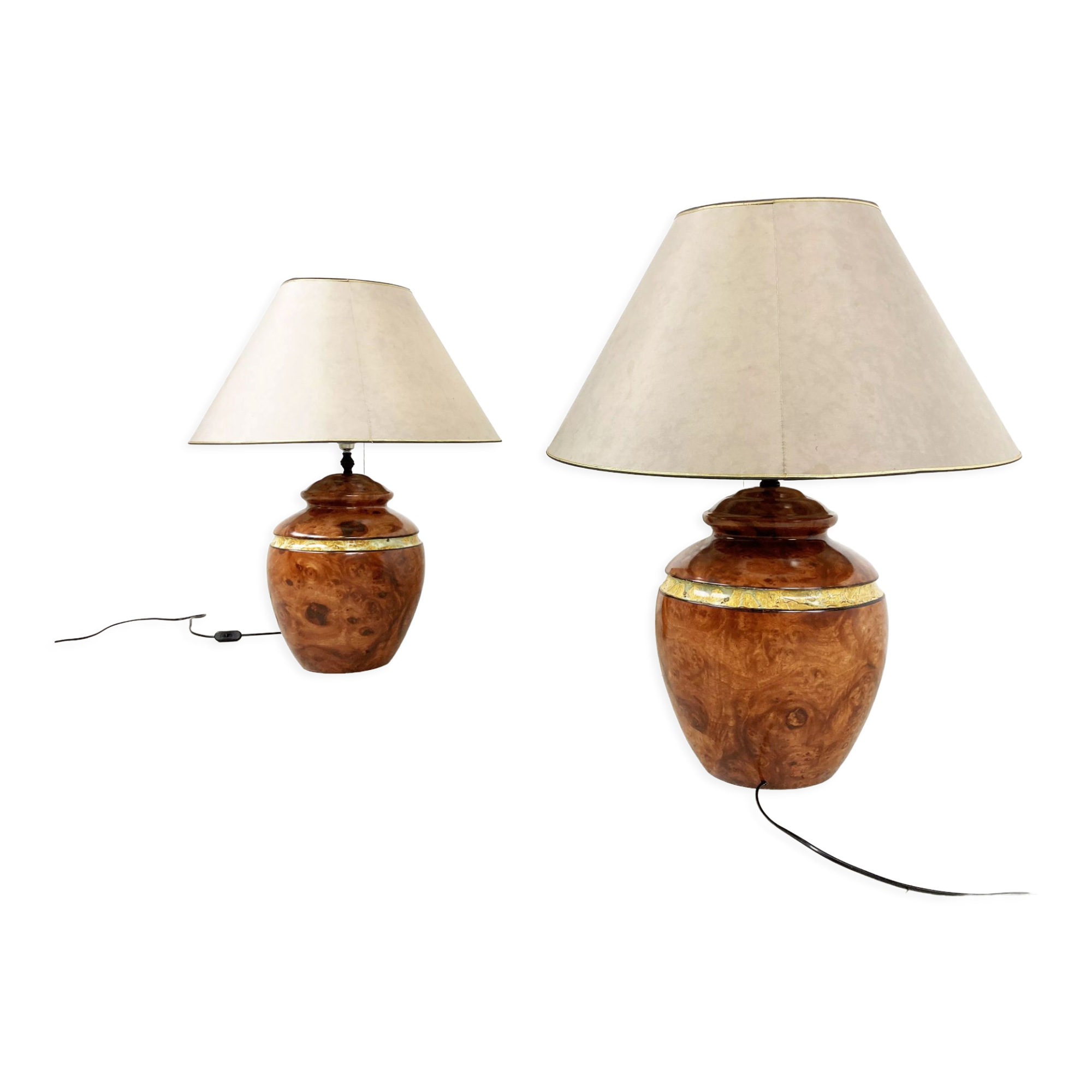 Paire de lampes de table chics, années 1980