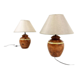 Pair of chic table lamps, 1980s