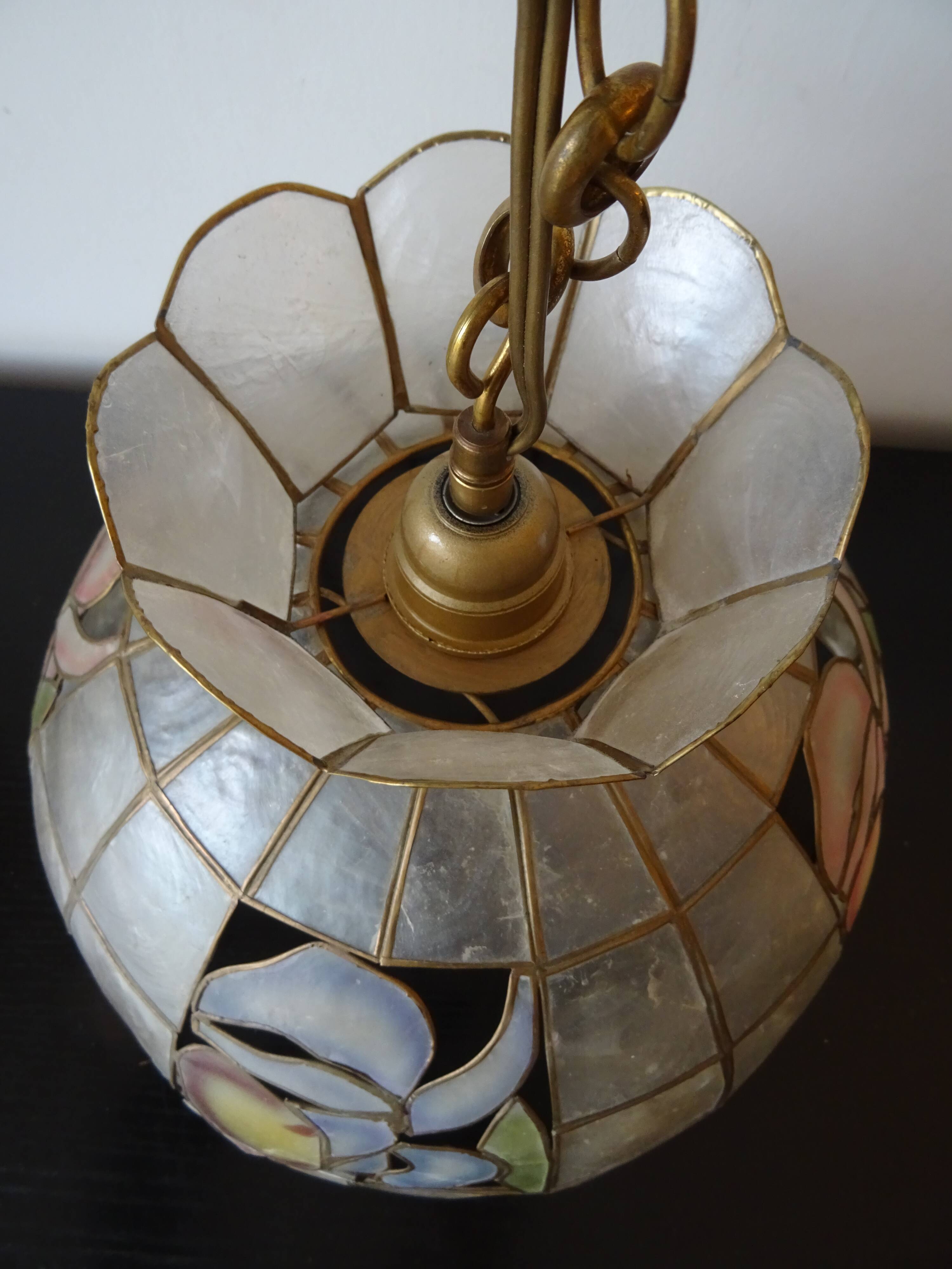 Vintage mother-of-pearl pendant lamp 70
