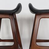 Scandinavian Bar Stools by Erik Buch, 1960s, Set of 2