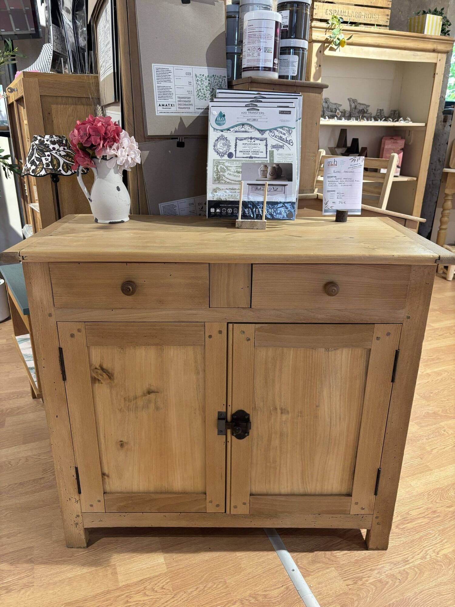 Natural wood Parisian buffet