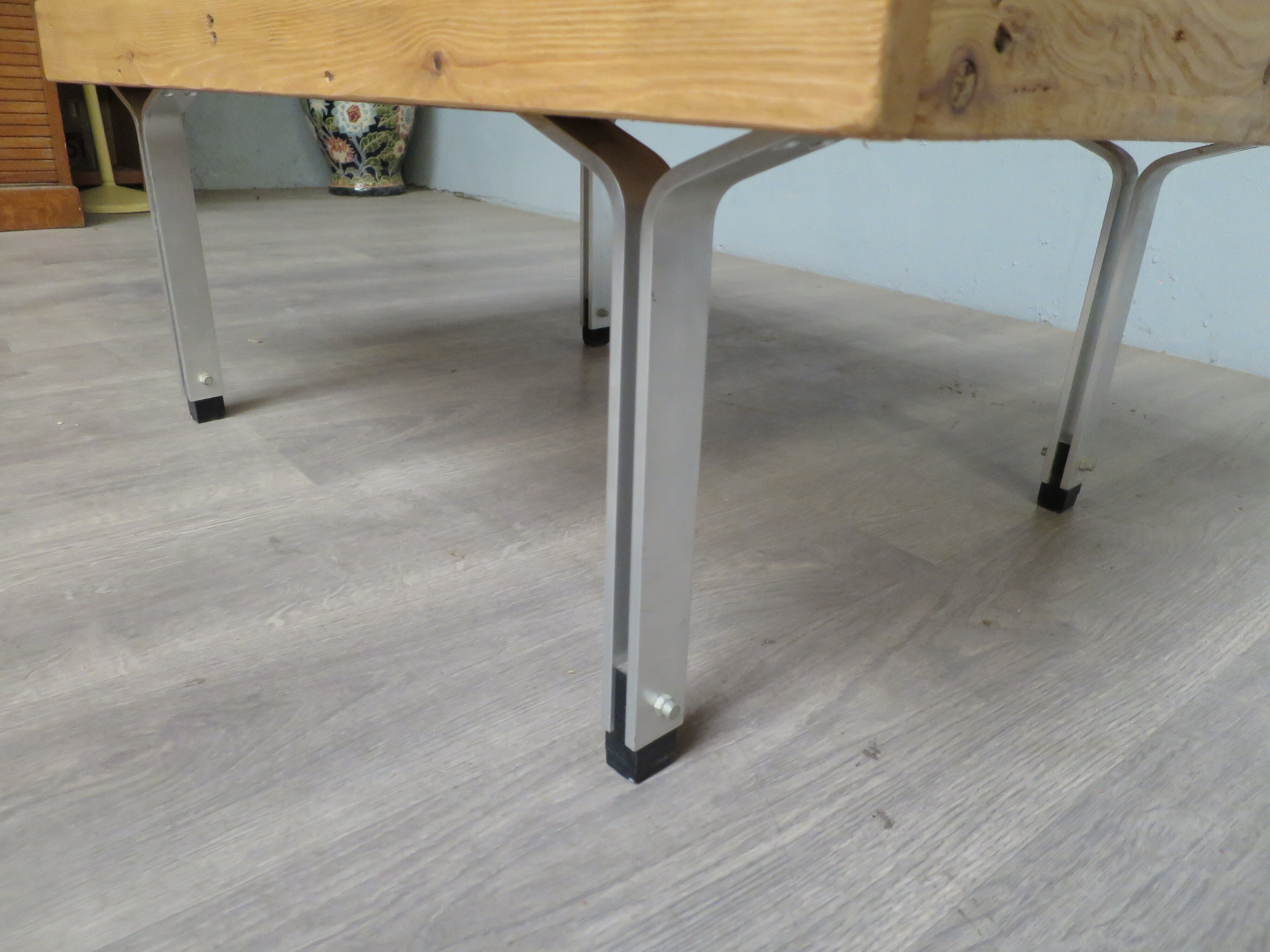 Coffee table top wood legs alu