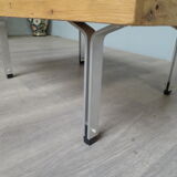Table basse plateau bois pieds alu