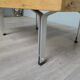 Table basse plateau bois pieds alu