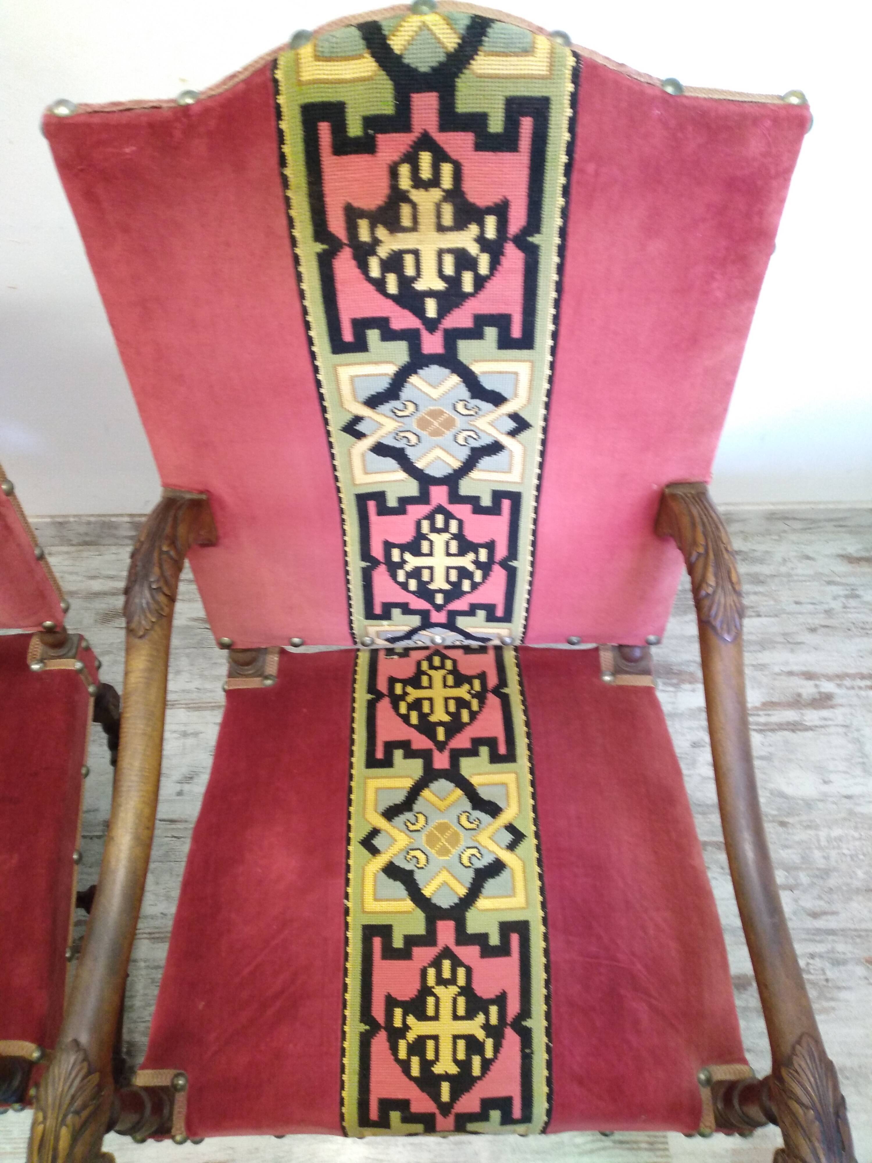 Old Louis XIII armchairs
