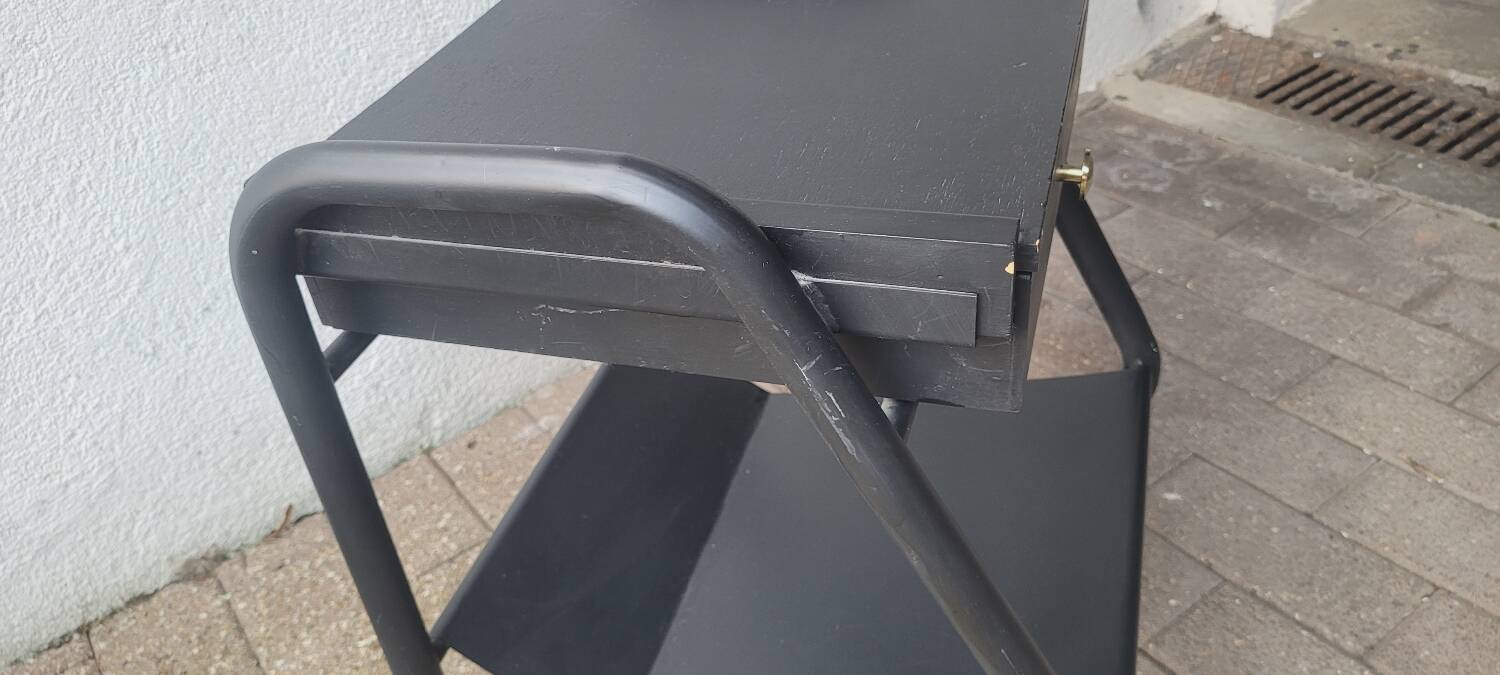 50s boarding school bedside table