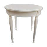 Side table in chestnut painted white