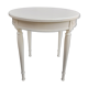 Side table in chestnut painted white