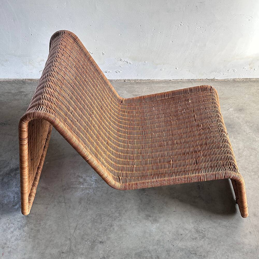 Rattan easy chair 'Hestra', Ikea, Sweden. After P3 Tito Agnoli, 80's