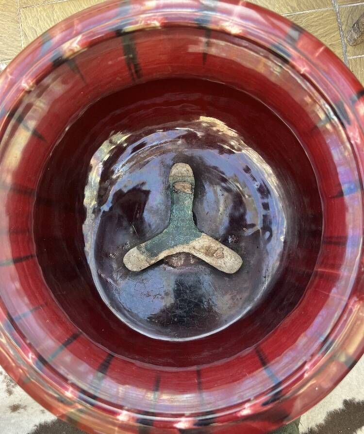 Large Medici jardinière in glazed earthenware