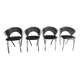 Set of 4 postmodern chairs with chrome and perforated mesh, Italy, 1980.