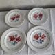 Set of two flat plates and two dessert plates Sarreguemines cannes model