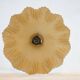 Pleated yellow glass lampshade