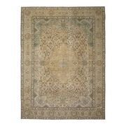 1970s Vintage Persian Handknotted Wool Orange Oversize Area Rug 286X380