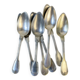 Set of 8 vintage silver plated soup spoons